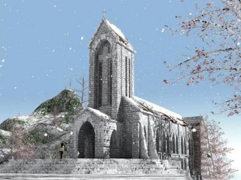 Nhà thờ đá Sapa là một công trình kiến trúc đạm chất Pháp