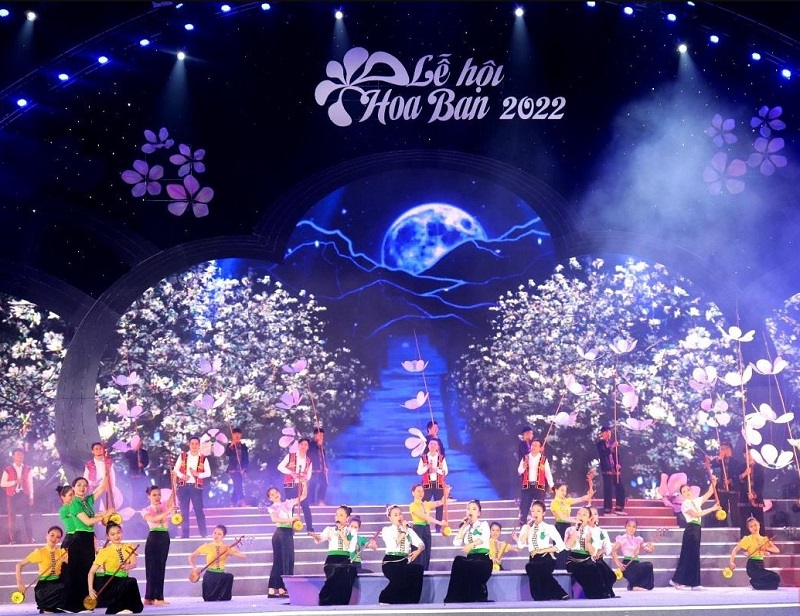 Tham gia lễ hội hoa ban Điện Biên