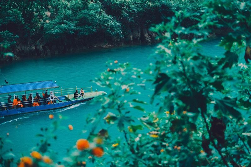 Trải nghiệm đi thuyền trên sông Nho Quế