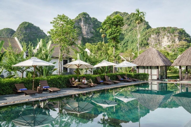 Aravinda là khu resort ở Tam Cốc Ninh Bình với không gian núi rừng